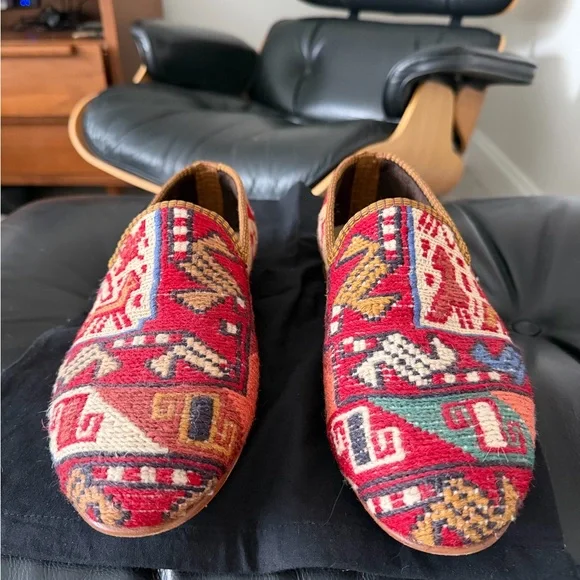 Artemis Silk and Wool Kilim loafers - Picture 5 of 9